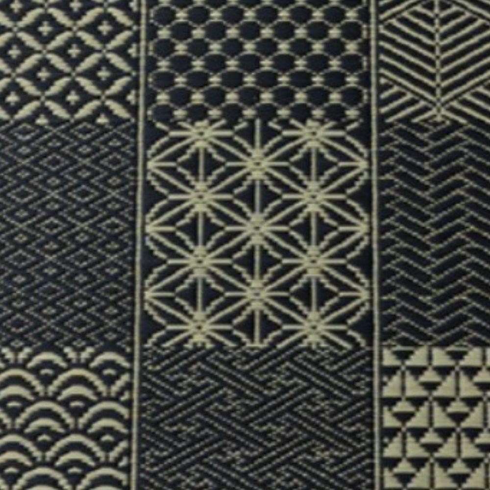 Ikehiko Tatami Yoga Mat Sumiiro Black Edo Komon Pattern 190cm