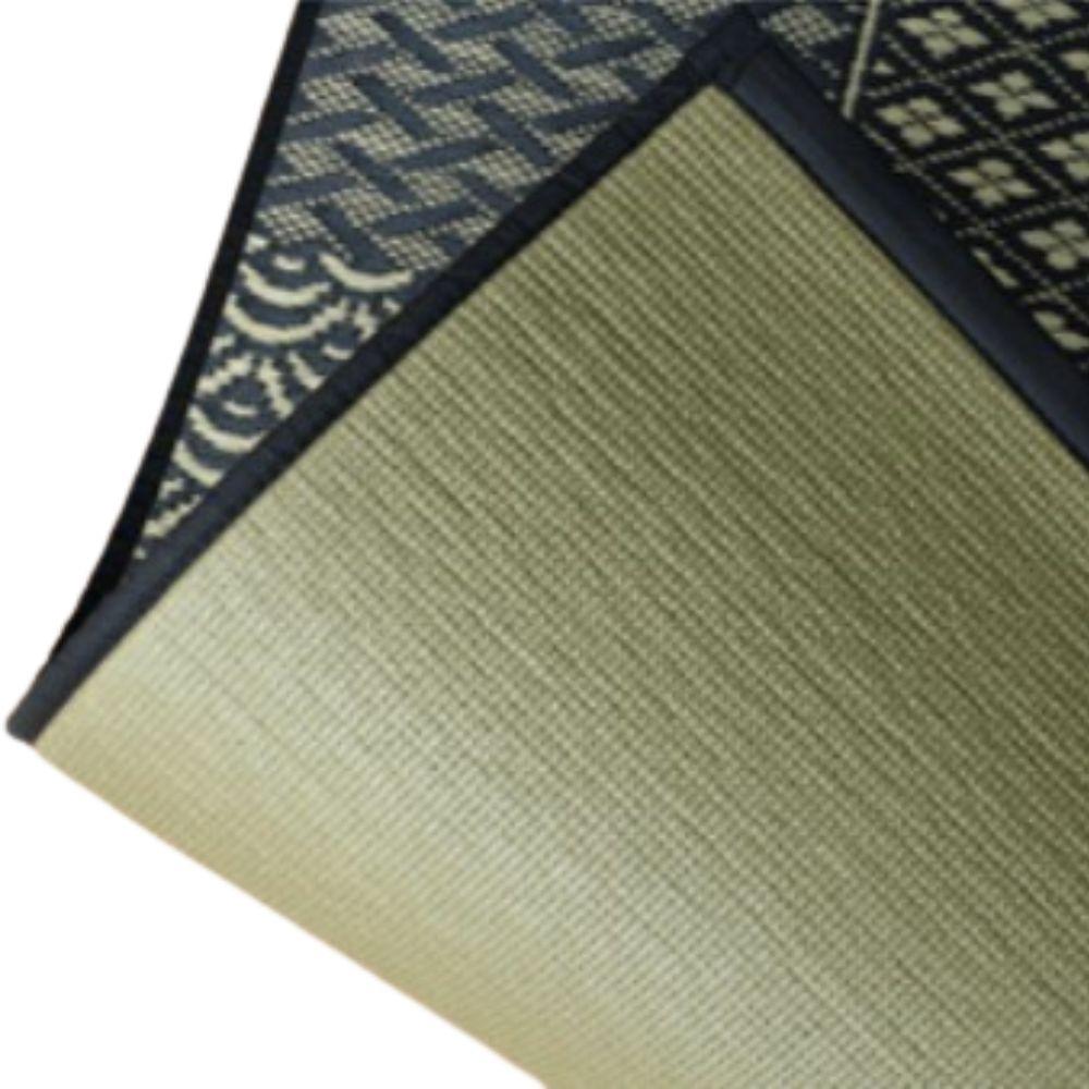 Ikehiko Tatami Yoga Mat Sumiiro Black Edo Komon Pattern 190cm