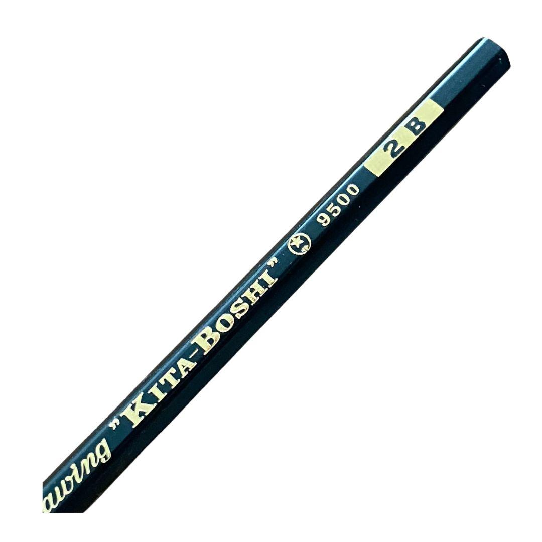 Kitaboshi Tokyo Pencil 2B 9500 For Drawing & Dark Shading 12 pieces