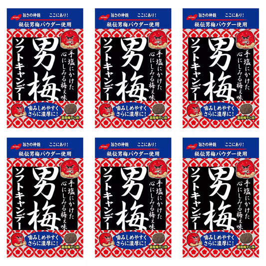 Nobel Otoko Ume Plum Candy Soft Sour Candy 35g (Pack of 6)