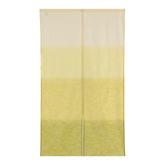 Noren Hand Printed Green Matcha Shading Pattern Door Linen Curtain