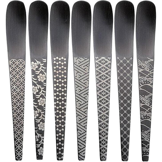 Todai Japanese Black Steel Drink Stirrer Coffee Muddler 7 Piece Set